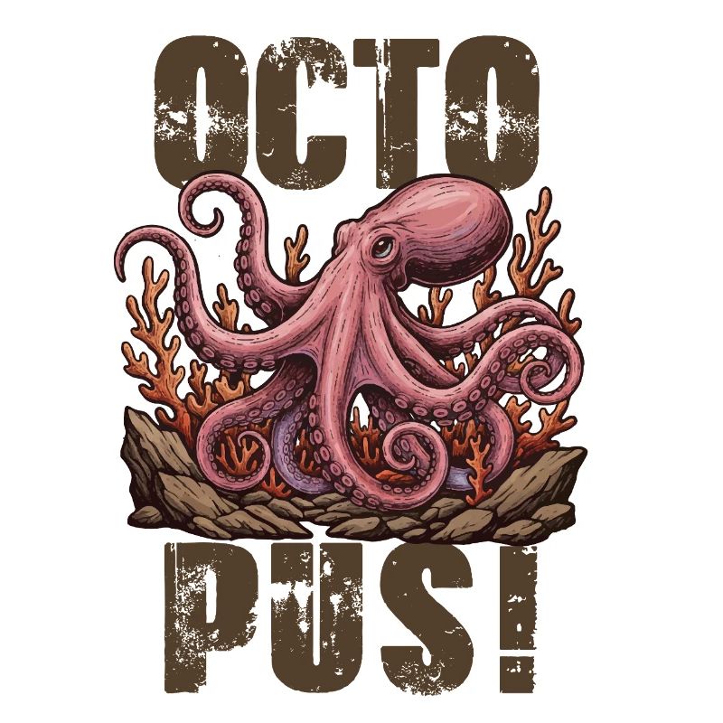 Poulpe Octopus Géant Vintage
