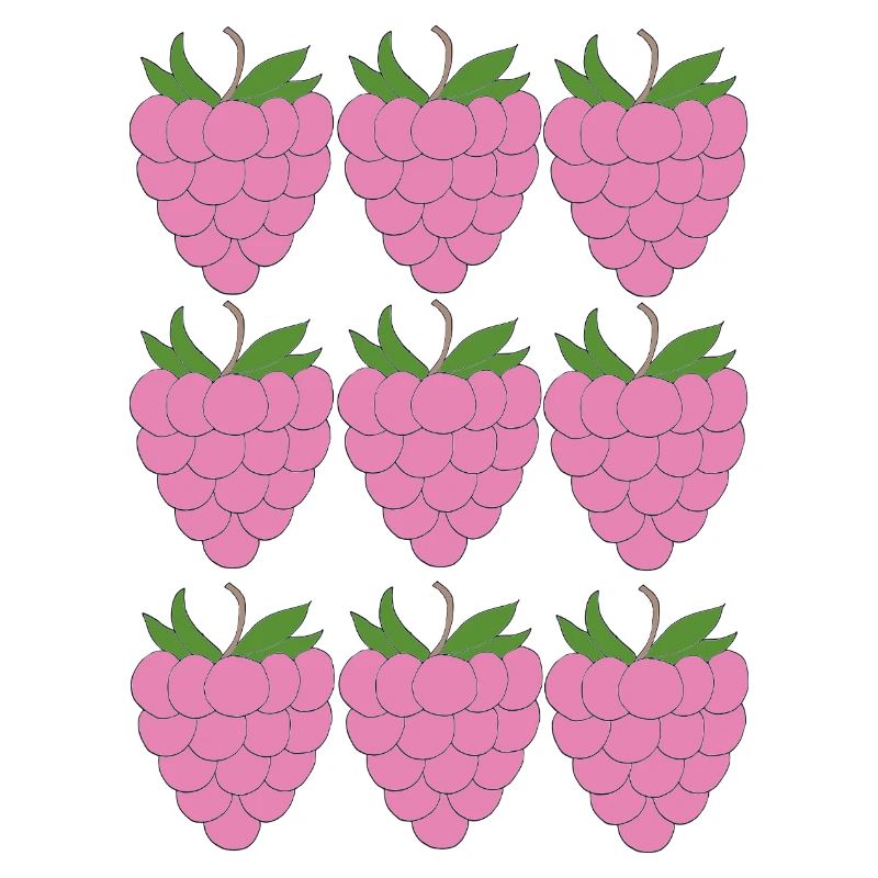 Raspberry Grid Pattern