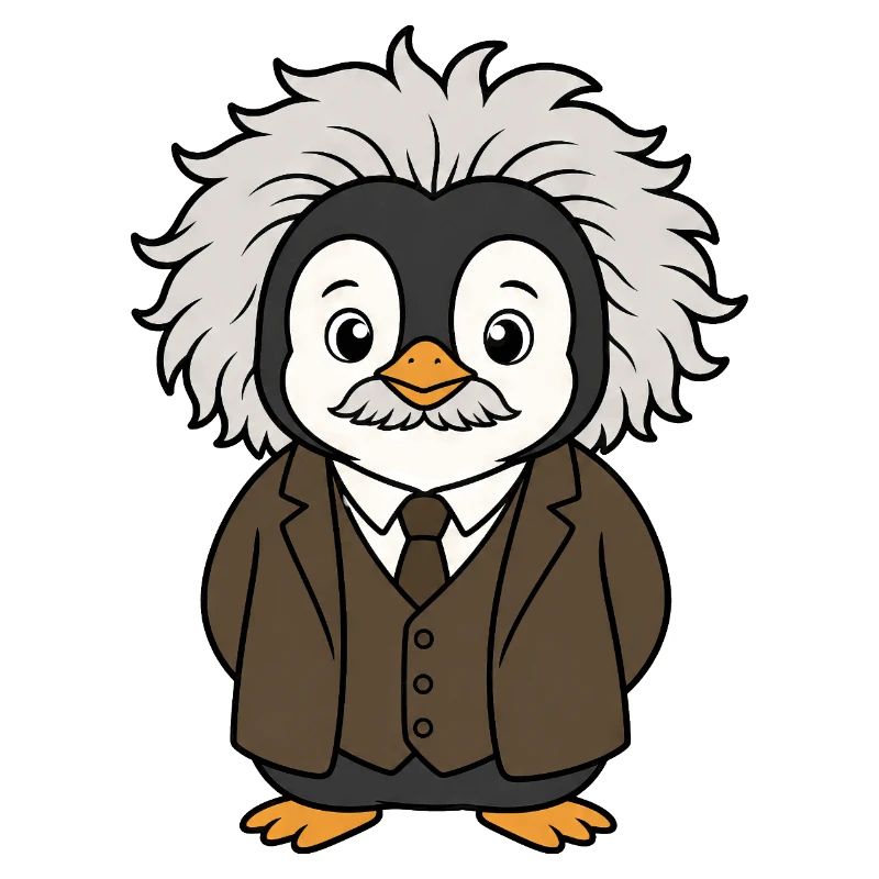 Professeur de sciences physicien Pingouin drôle