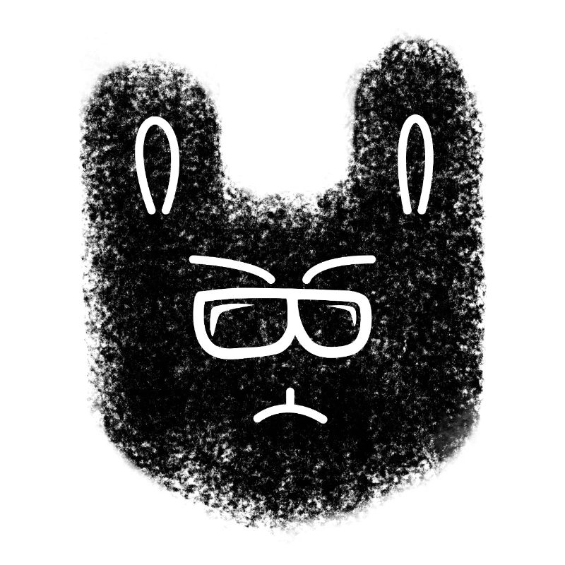 Lapin nerd avec des lunettes