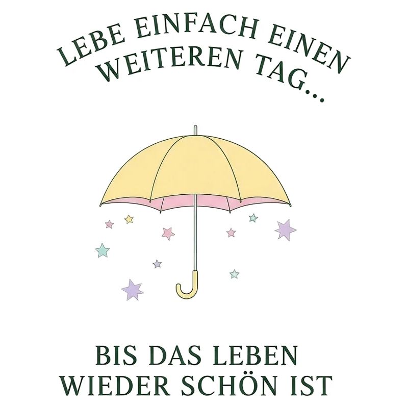 Pastellschirm Tagträume Spruch