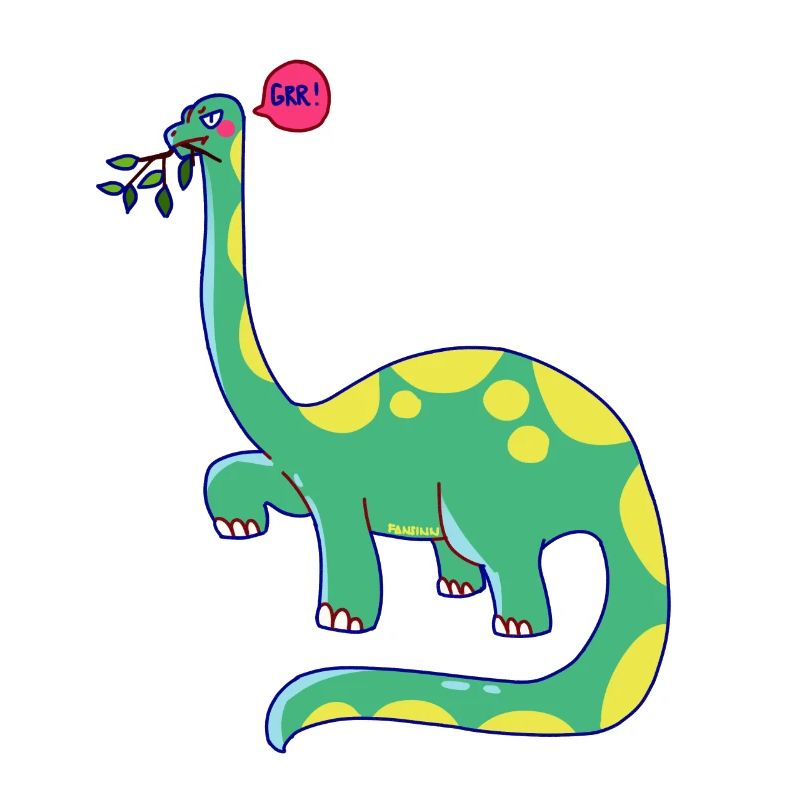 Dinosaurier hat schlechte Laune
