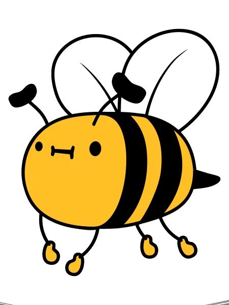Flying cute bee