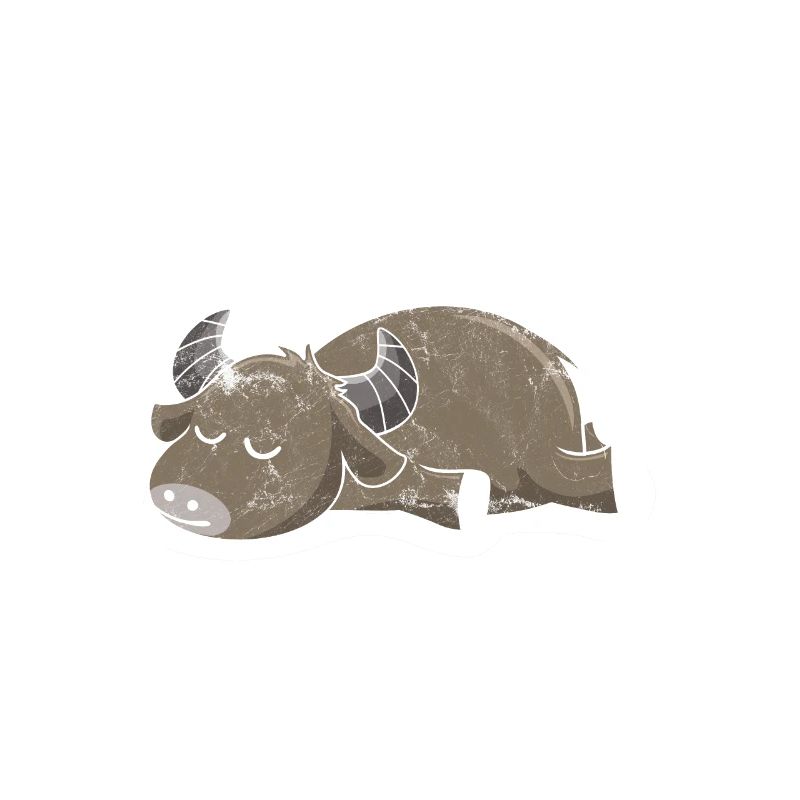 Sleeping buffalo
