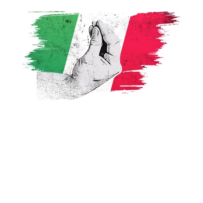 Drapeau italien avec capisci de geste de la main typique?