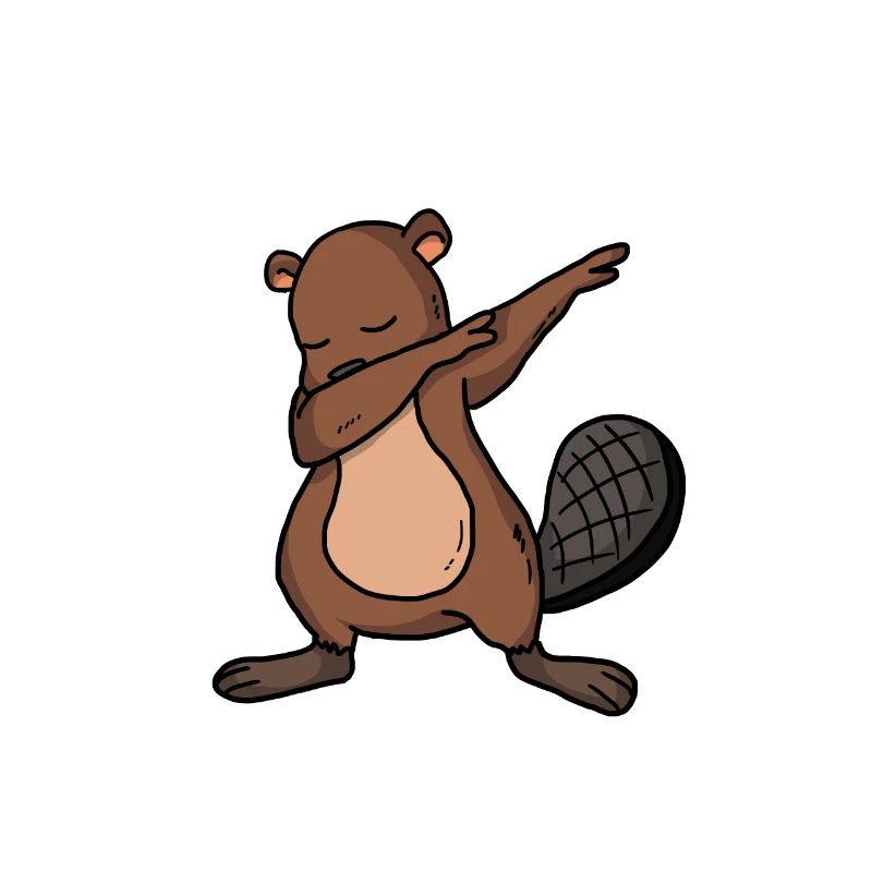 Cadeau de castor de dabbing