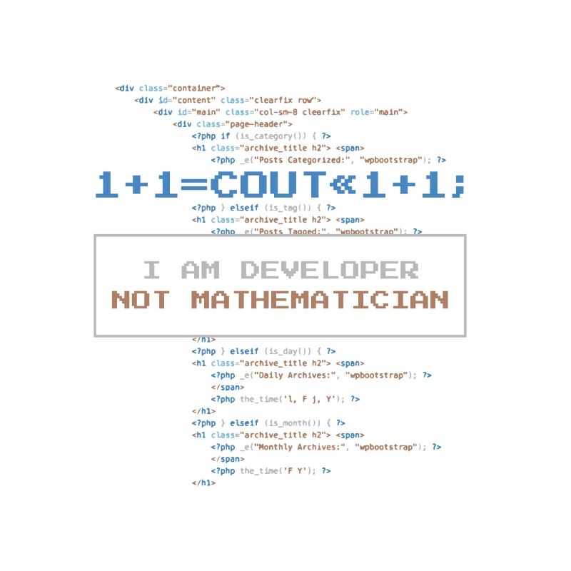 Funny developer saying no math ace