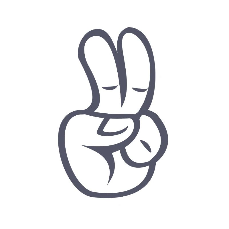 Peacezeichen Finger Comic