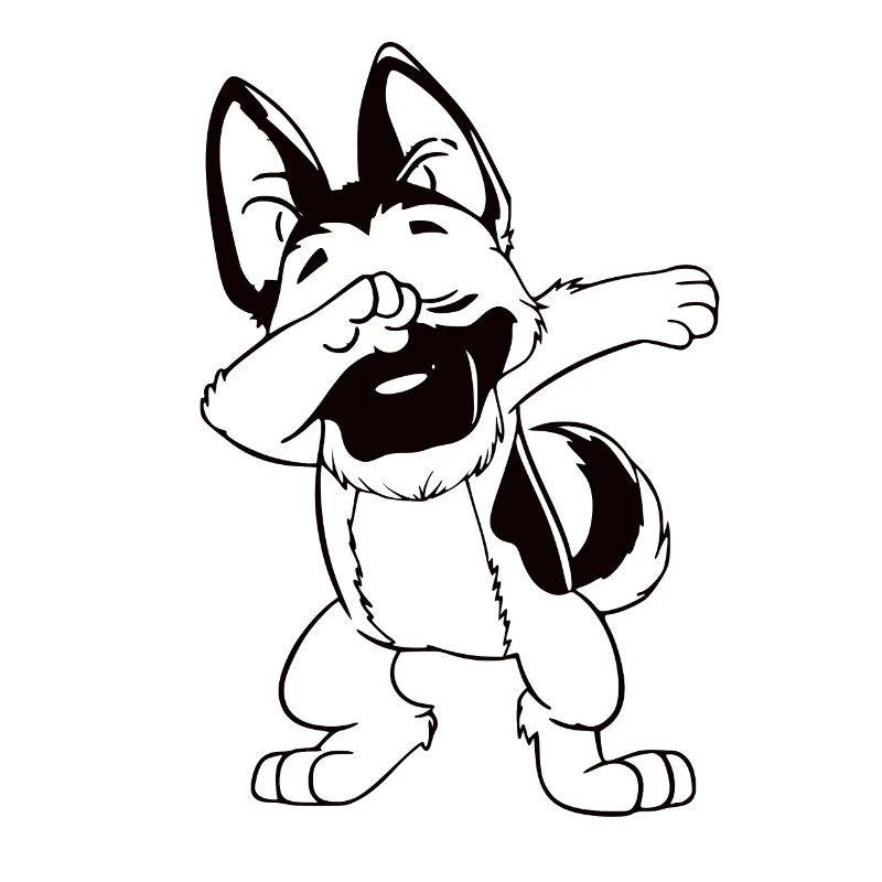 Dabbing German Shepherd