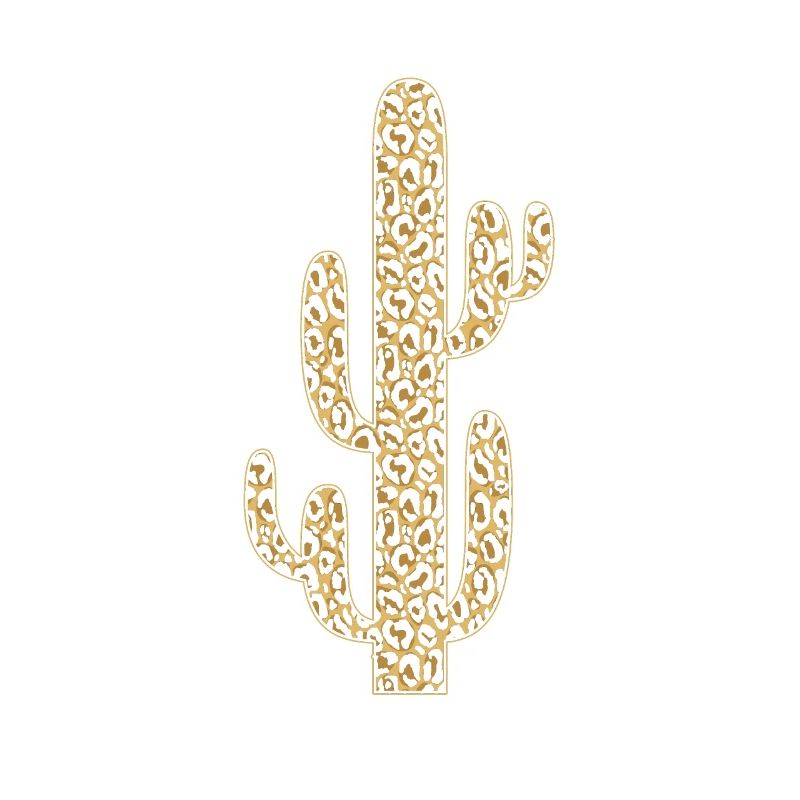 Conception de cactus avec imprimé leo