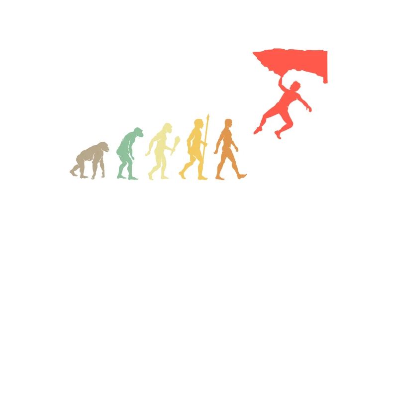 Vintage Bouldern Evolution Klettern Geschenkidee