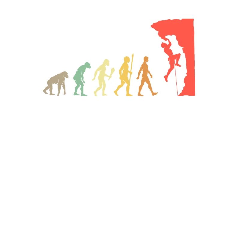 Vintage Climbing Evolution Rock Climber Gift Idea