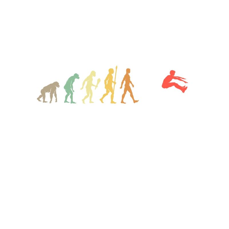 Vintage Weitsprung Evolution Springer Geschenkidee