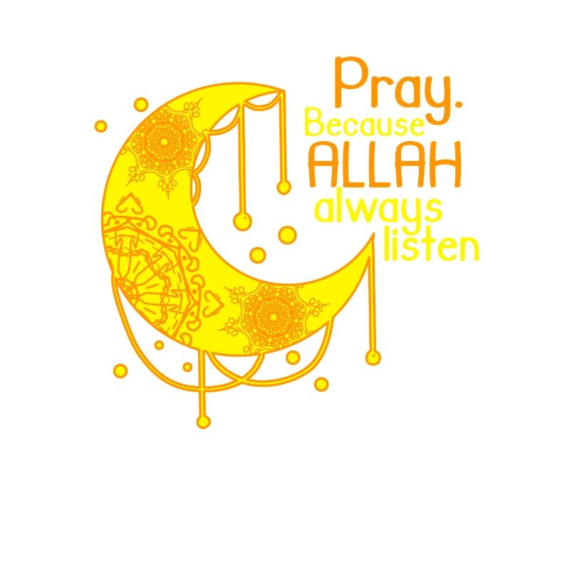 Islam Camicia Mezzaluna dicendo Allah