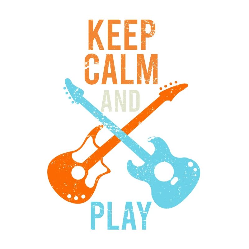 E-Gittare Guitaristes sort keep calm
