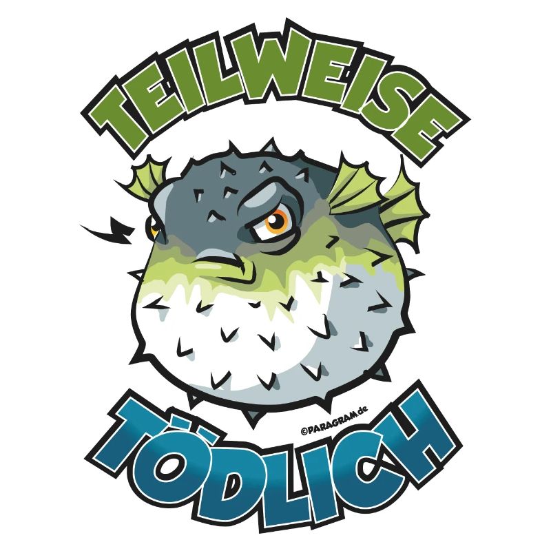 Kugelfisch Teilweise tödlich Cartoon Comic