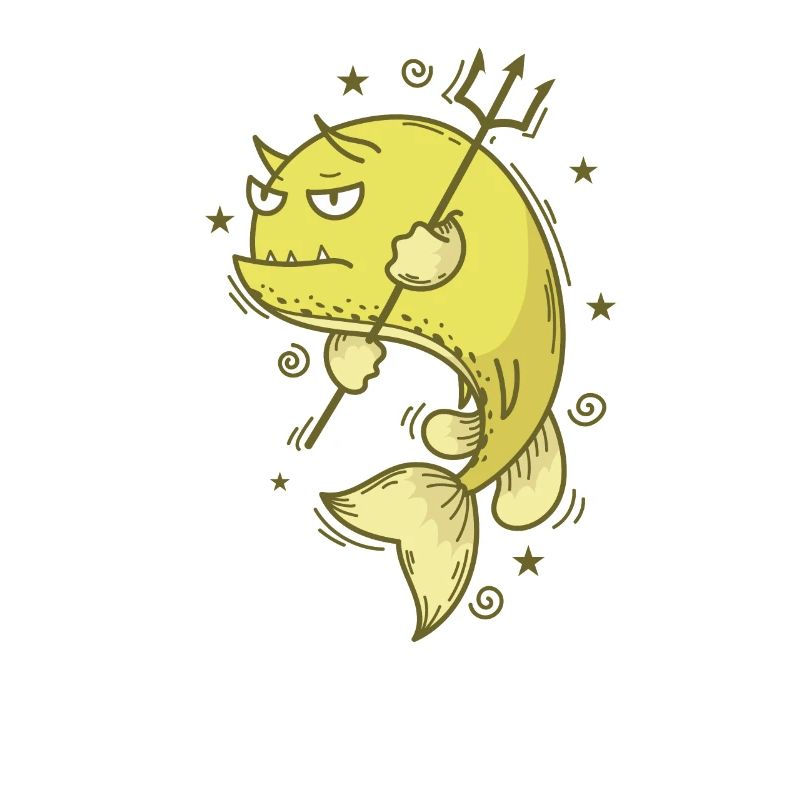 Kuhfisch mit Dreizack Meer oder Aquarium