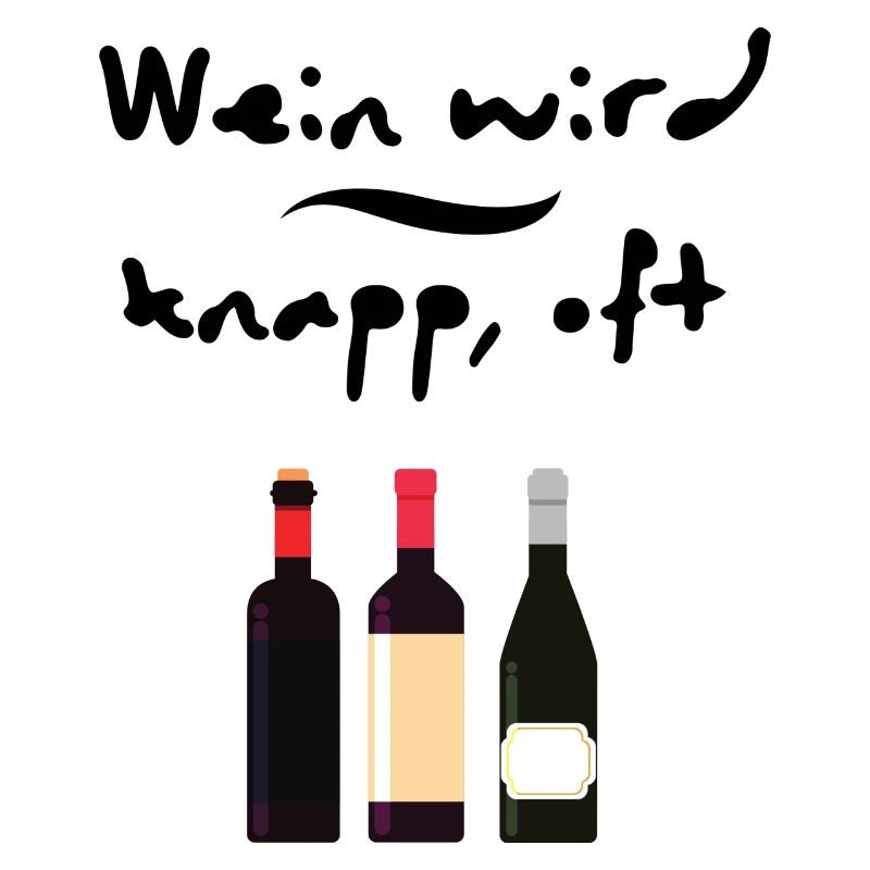witziges Wein wird knapp trinken Design