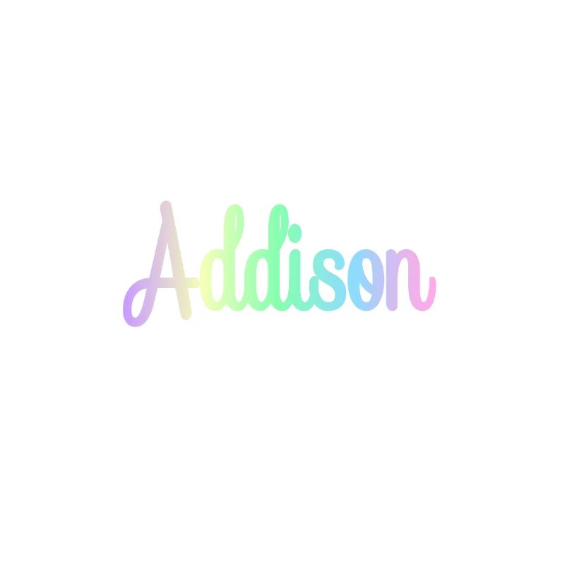 ADDISON Rainbow Minimalist Cursive