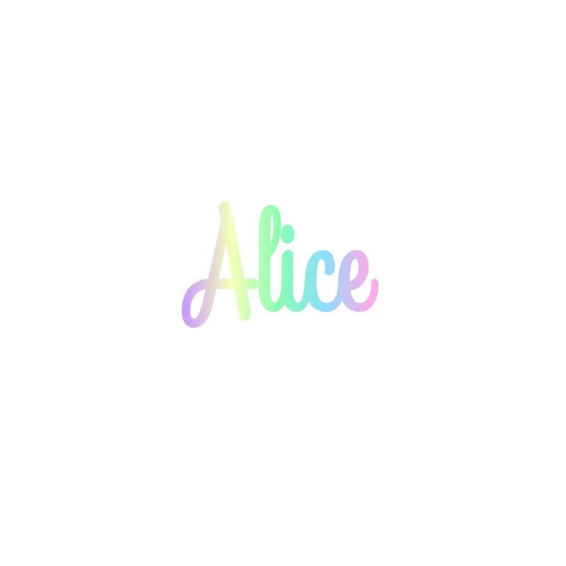 ALICE Rainbow Minimalist Cursive
