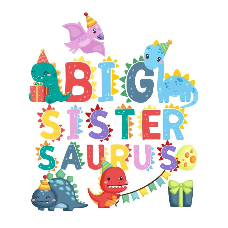 Große Schwester Saurus | Rawr Dinosaurier Tshirt