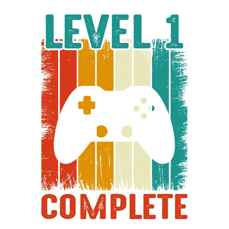 1st Wedding Anniversary - Vintage Retro Level