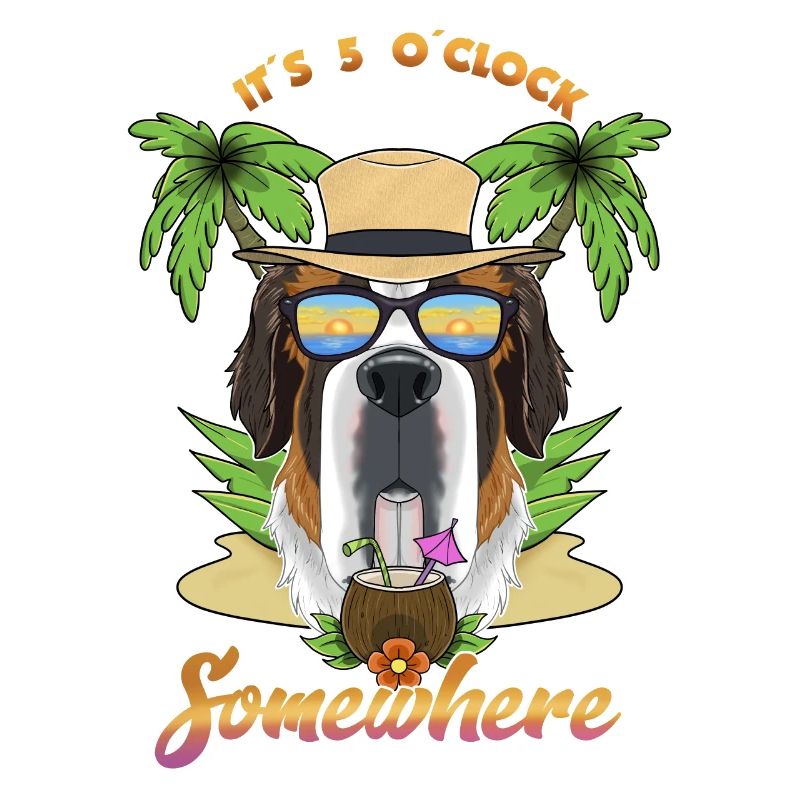 It Is 5 OClock Somewhere Drinking Saint Bernard