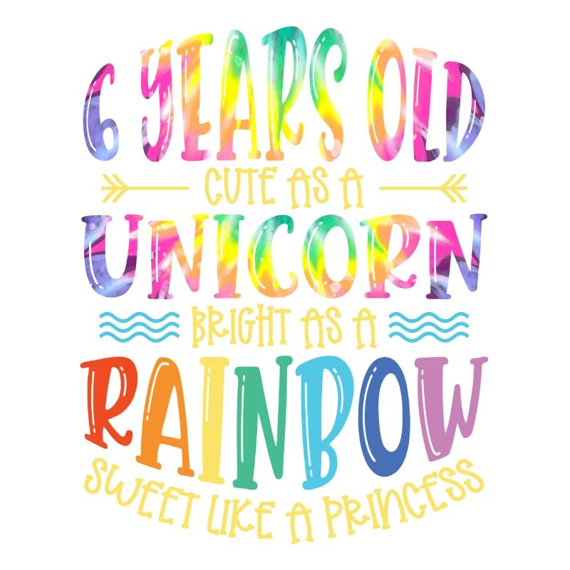 6 ans mignon comme une licorne brillant comme A