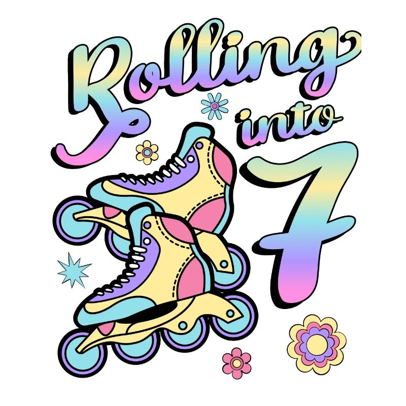 Rolling Into 7 Roller Skaters Skates 7th Year
