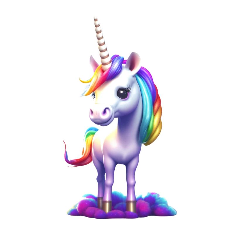 Süßes kleines Einhorn ist auf der Suche nach dir