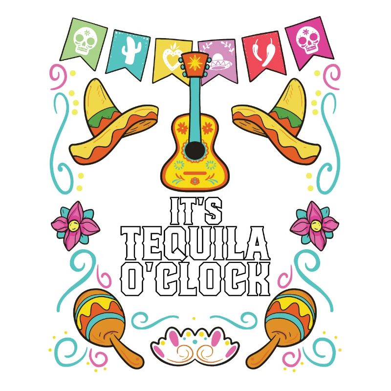 It's Tequila Oclock Alcoholic Tequila Drinker