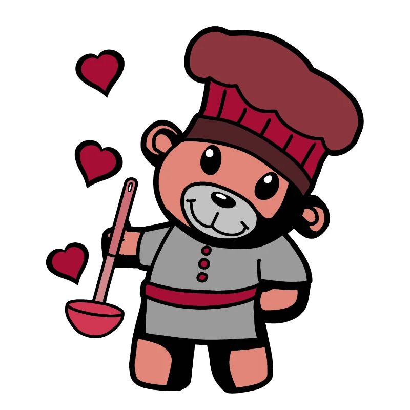 Hobby Chef Culinary Art Teddy Bear Cook Soup Ladle