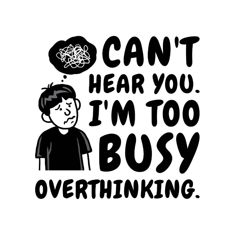 Suranalyse du dessin au trait Dessin Overthinker