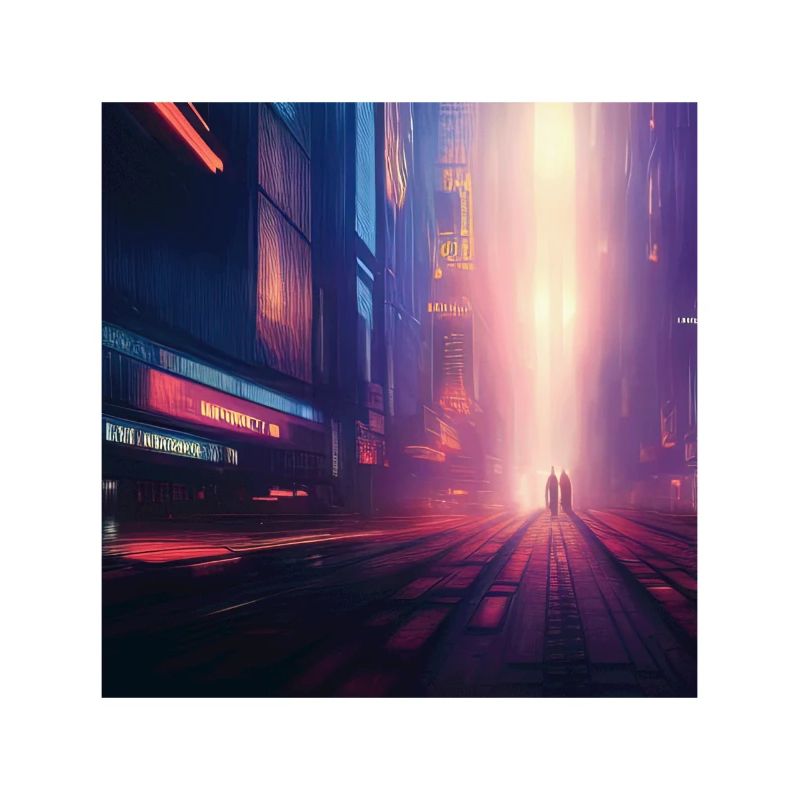 Retrowave Synthwave 80s Future city Design