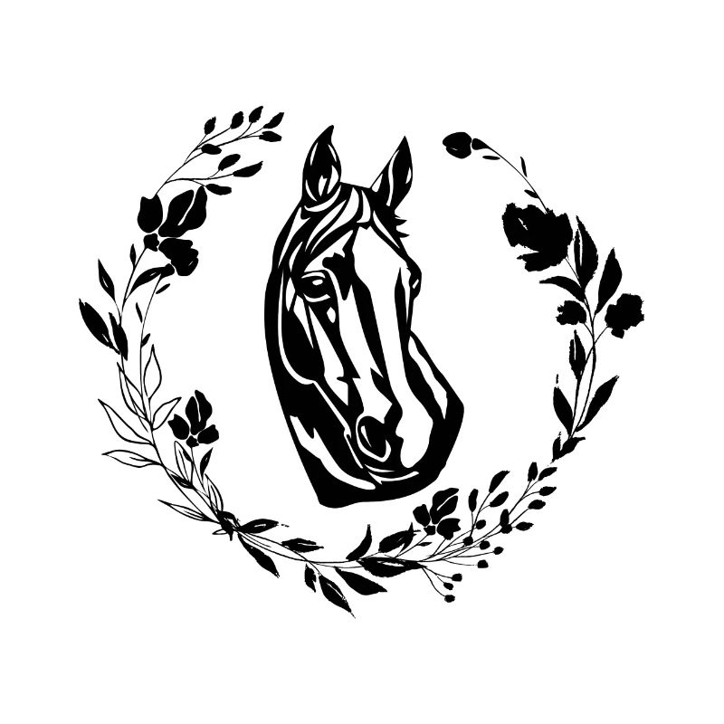 Pferd mit Blumen