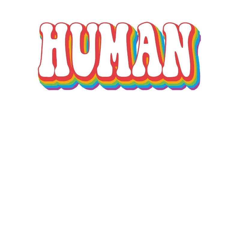 Support Pride Rainbow LGBTQ+ - Human