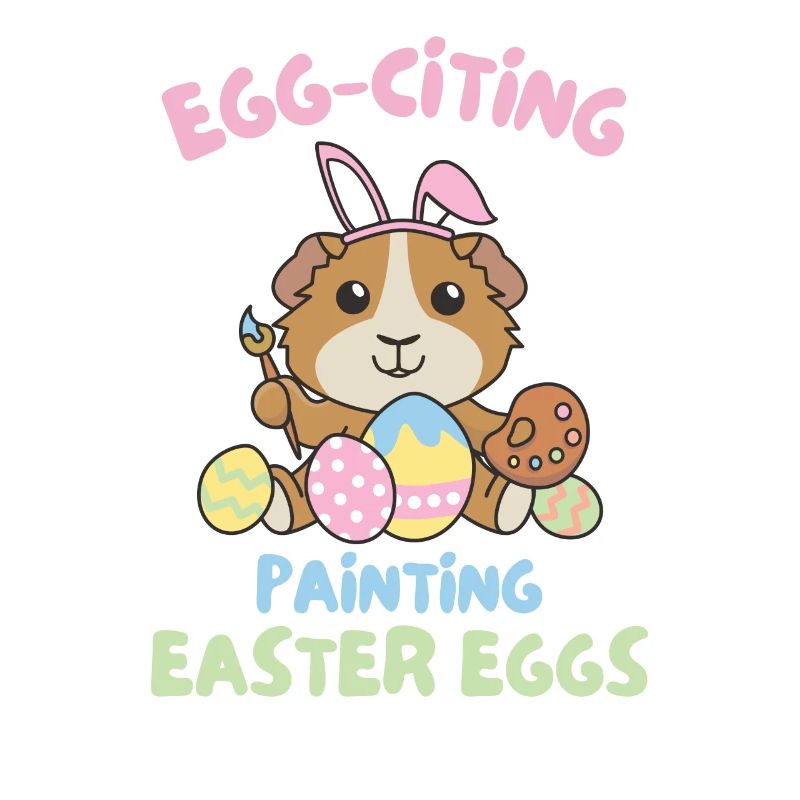 cute guinea pigs for Easter with Easter eggs