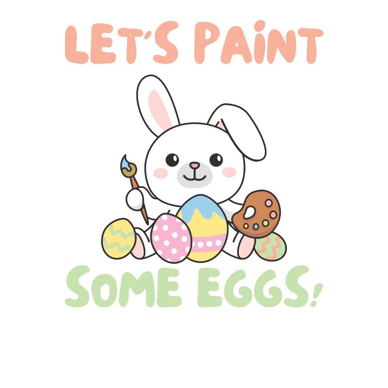 cute bunnies for Easter with Easter eggs bunny