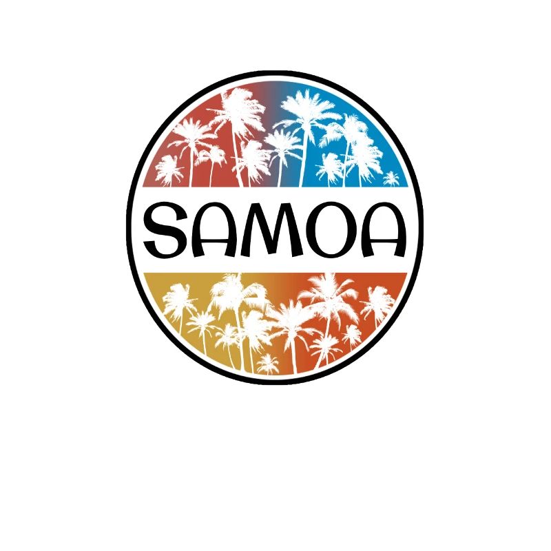 Samoa Polynesia Palm Tree Stylish Vacation