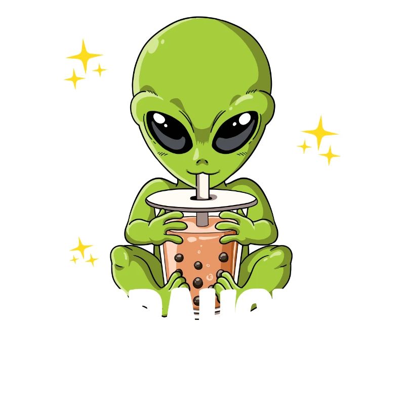 Bubble Tea Alien Boba Tea Bobaholic