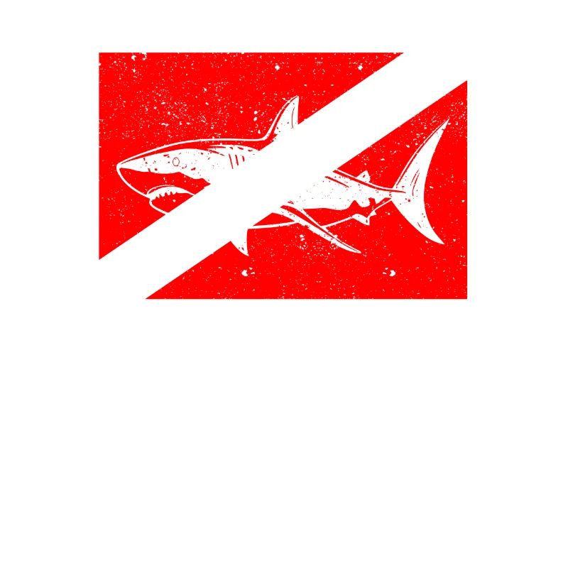 Dive Shark Diver Down Flag Scuba Diving Master