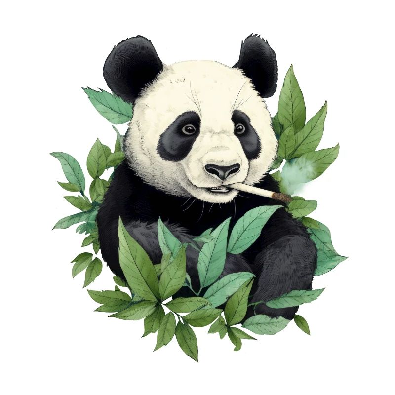 Pandabär rauchen