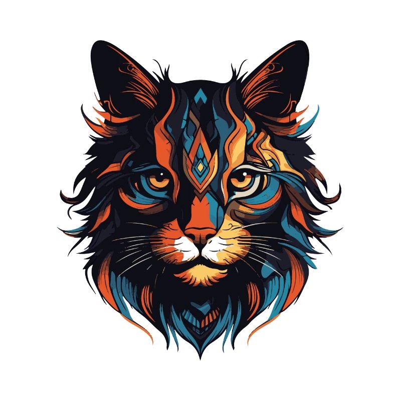 Tête de portrait de chat