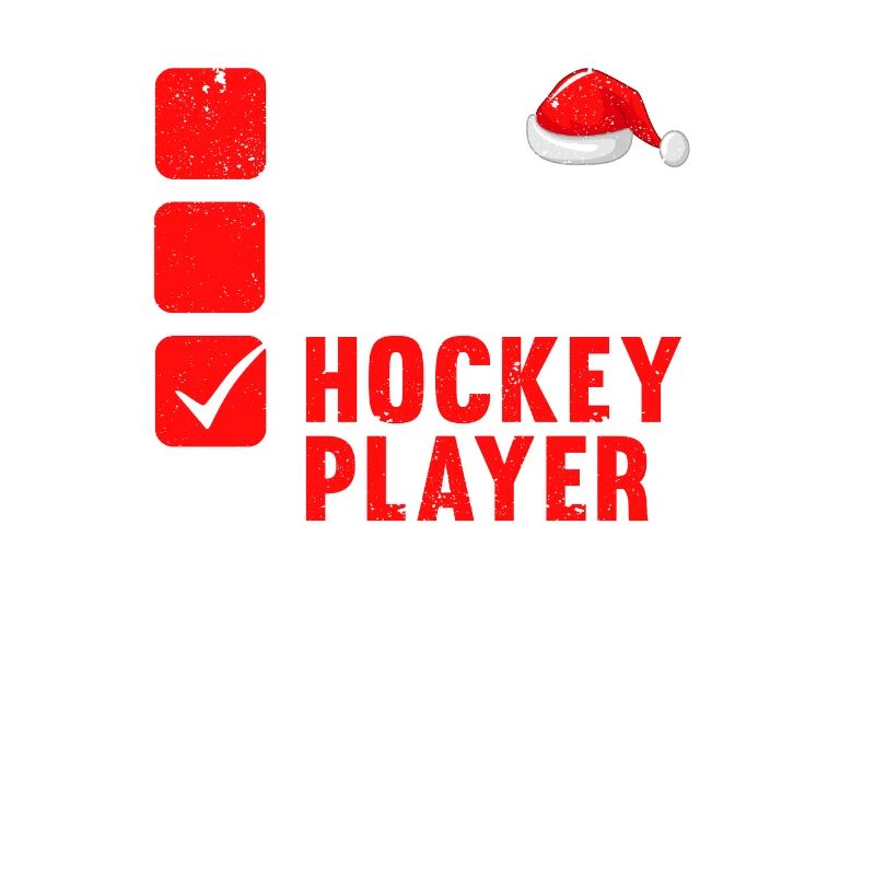 Netter frecher Eishockeyspieler Weihnachten