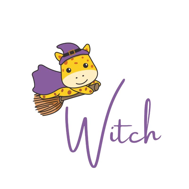 Giraffe Halloween Hexen don't be a basic witch