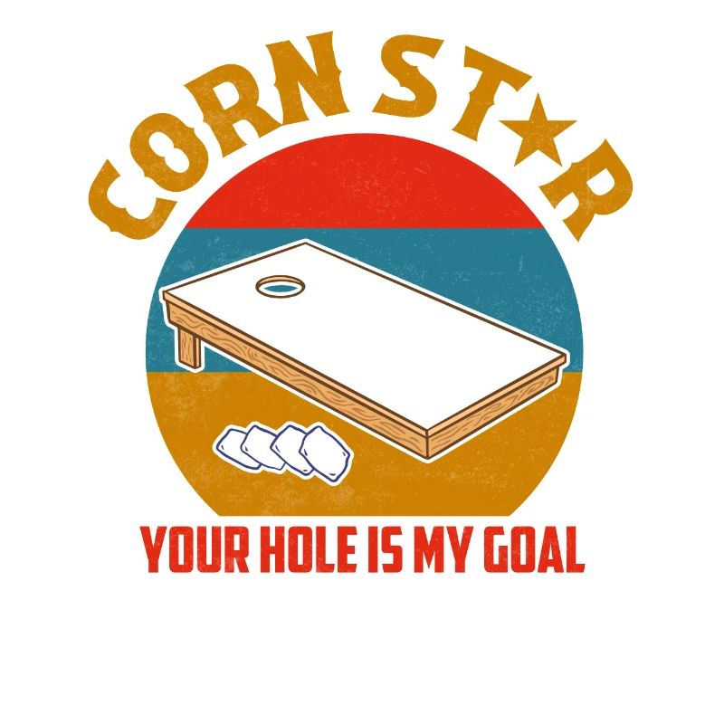 Corn Star ton trou est mon objectif Sac de haricots Toss Cornh