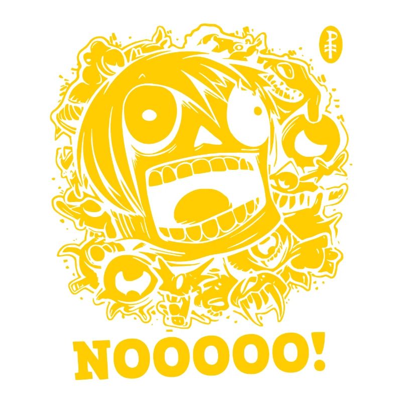 Comic Cartoon Evil Horror Screaming Face