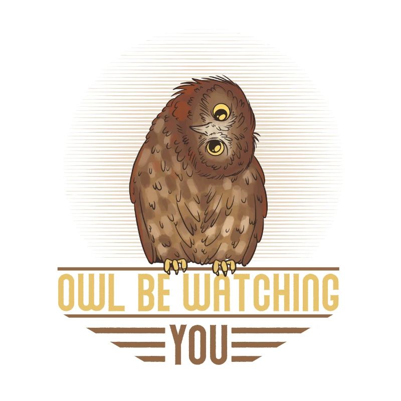 Chouette qui vous regarde. Oiseaux de nuit oiseau nocturne