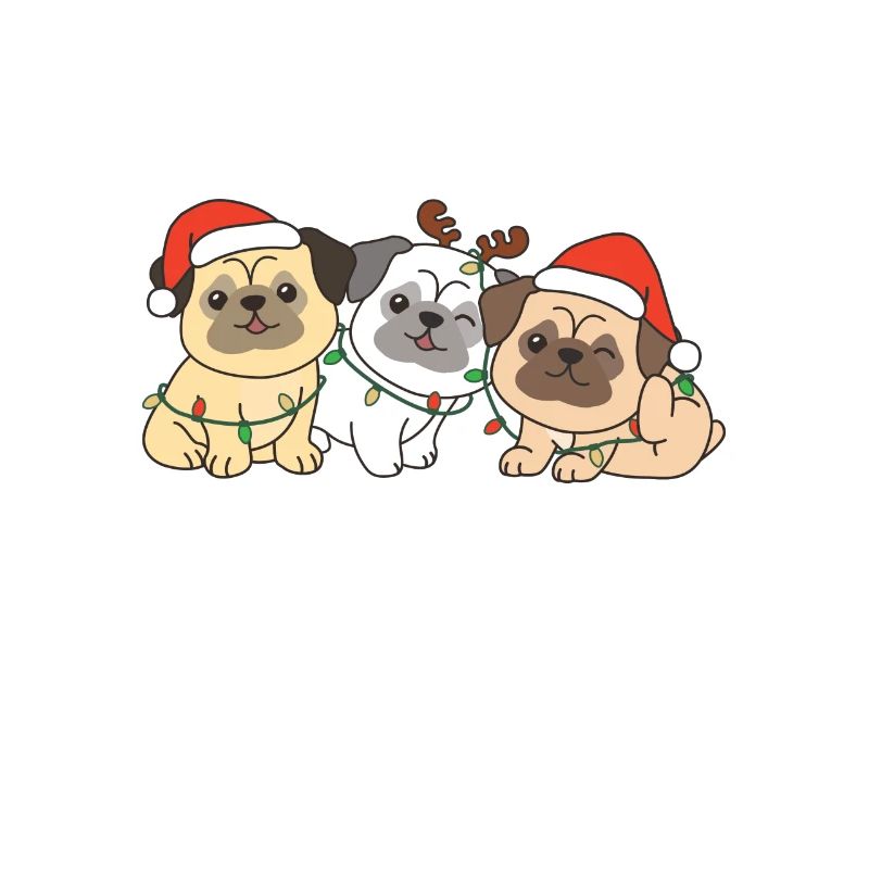 Frohe Weihnachten Mops Heiligabend Hunde
