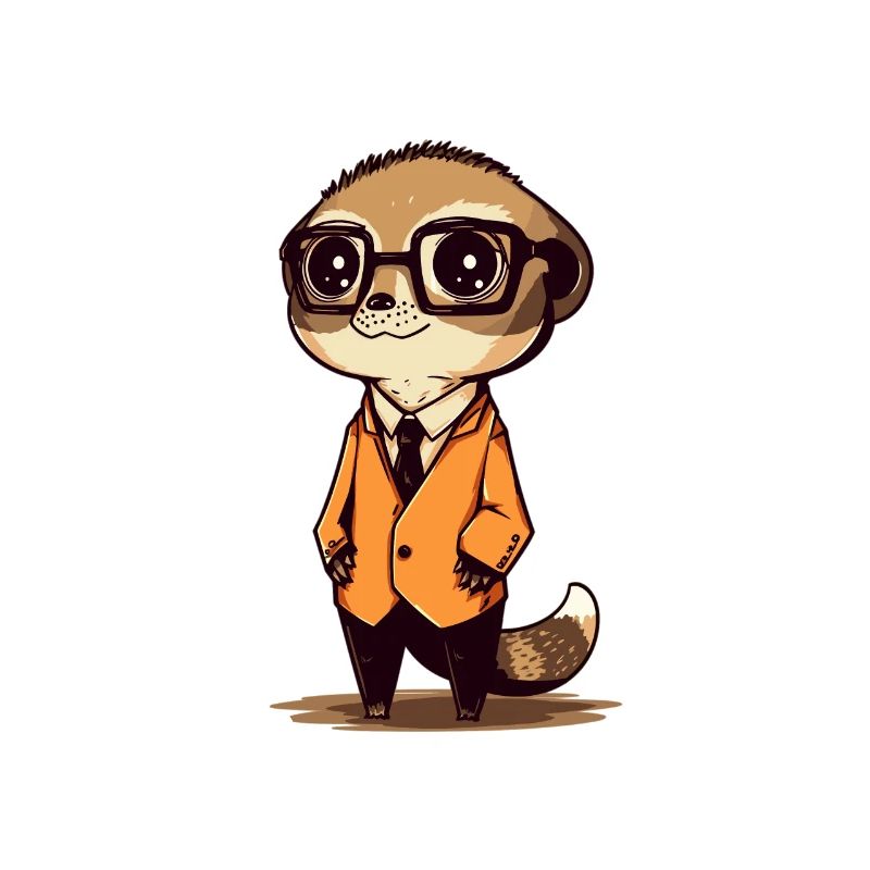 Nerdmännchen Junge Jungen Erdmännchen Nerdy Nerd